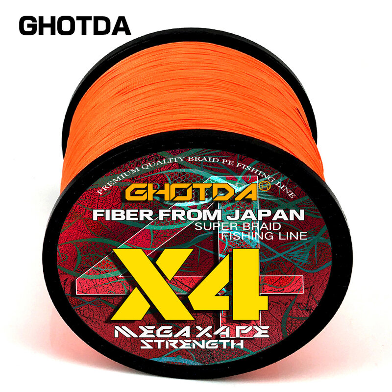 Ghotda 500M 100% PE Braided Fishing Line 4 Strands Multifilament  Seamless Weaving Super Strong 10-80LBS for Carp Fishing