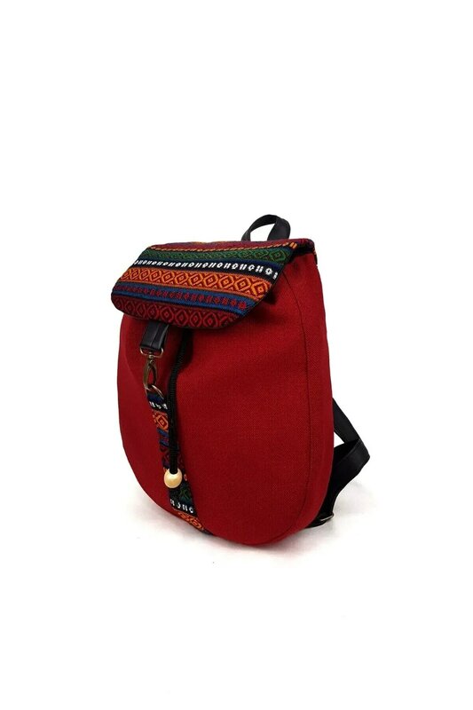Women's Red Backpack Ksırt04