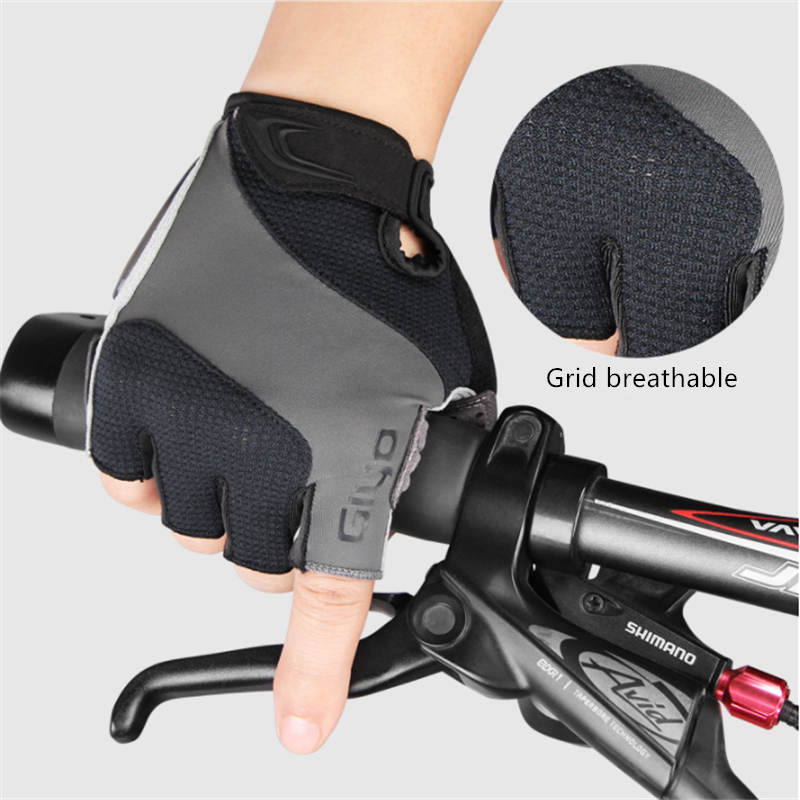 Guanti da bicicletta GIYO guanti sportivi da esterno con mezze dita per uomo donna Pad in Gel traspirante MTB guanti da ciclismo da corsa su strada