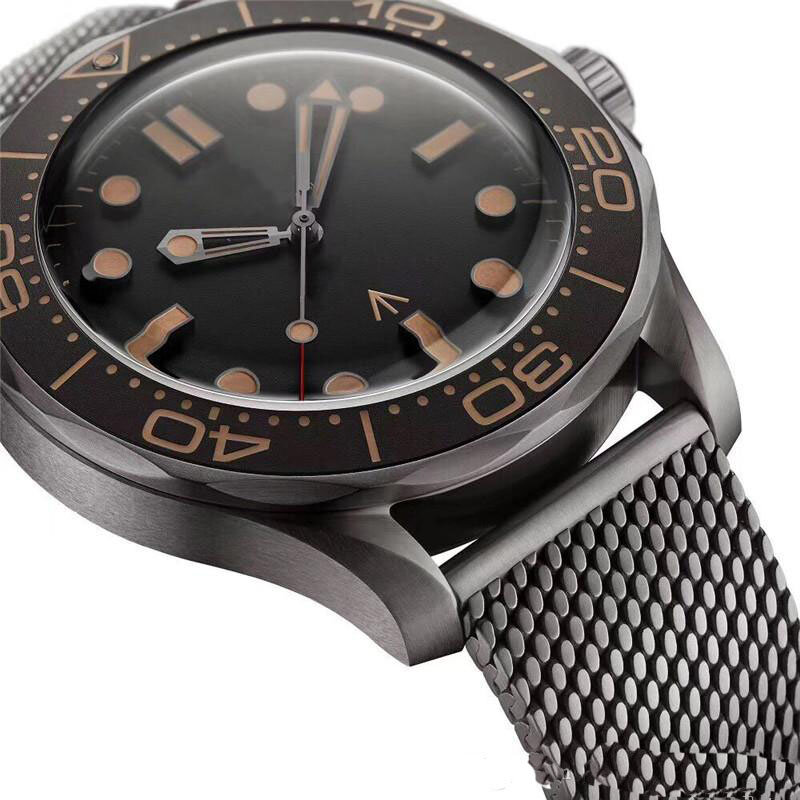 Najwyższej jakości męski zegarek 42mm wodoodporne zegarki męskie mechanizm automatyczny mechaniczny Montre de luxe Limited 007 męskie zegarki na rękę