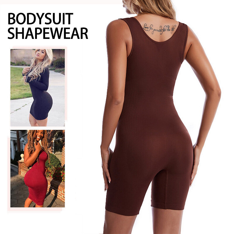 Women Shapewear Bodysuit Full Body Shaper Slim Waist Trainer Tummy Control Seamless Corset Butt Lifter Chest Enhancing Underwear