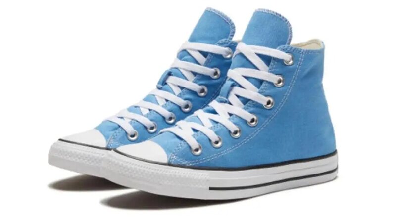 Autentyczne Converse Chuck Taylor All Star unisex deskorolce trampki moda plataforma niebieski wysokie buty tekstylne