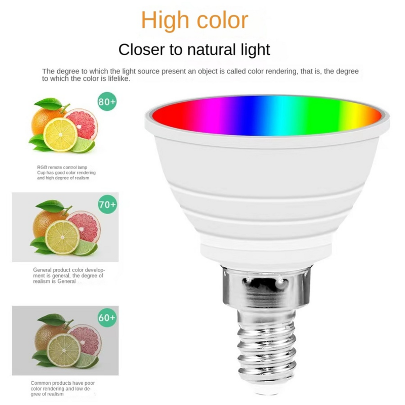 Ampoule LED RGB, E27, 220V, Lampe intelligente, projecteur de couleur, E14, Gu5.3, MR16, variable, pour la décoration de la maison