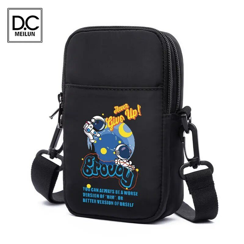 DC.meilun Leather Waist Bag Men's Mobile Phone Bag Wearing Belt Outdoor Sport One Shoulder Small Bag Crossbody Bags