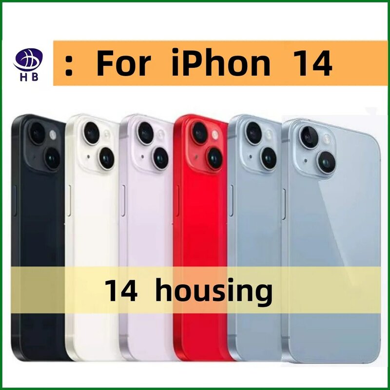 Back Housing Battery Cover For iPhone 14 14 Pro 14Pro Max + Middle Frame Chassis + with Side Buttons + SIM Tray + Tools