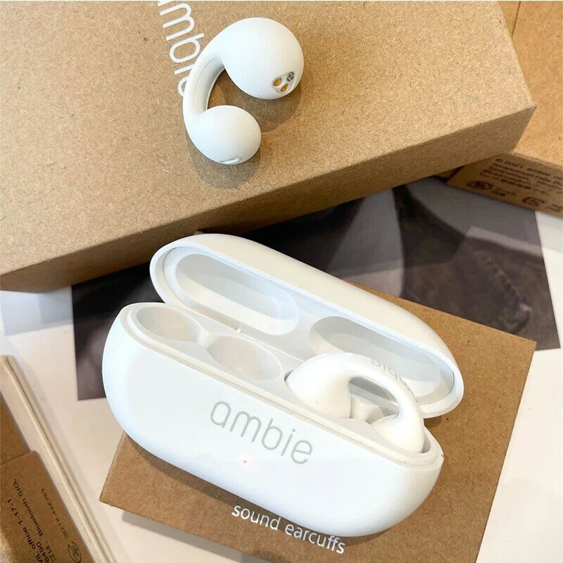 1:1 copia per Ambie Sound Earcuffs Ear Bone Conduction Earring auricolari Bluetooth Wireless cuffie auricolari TWS Sport Earbuds