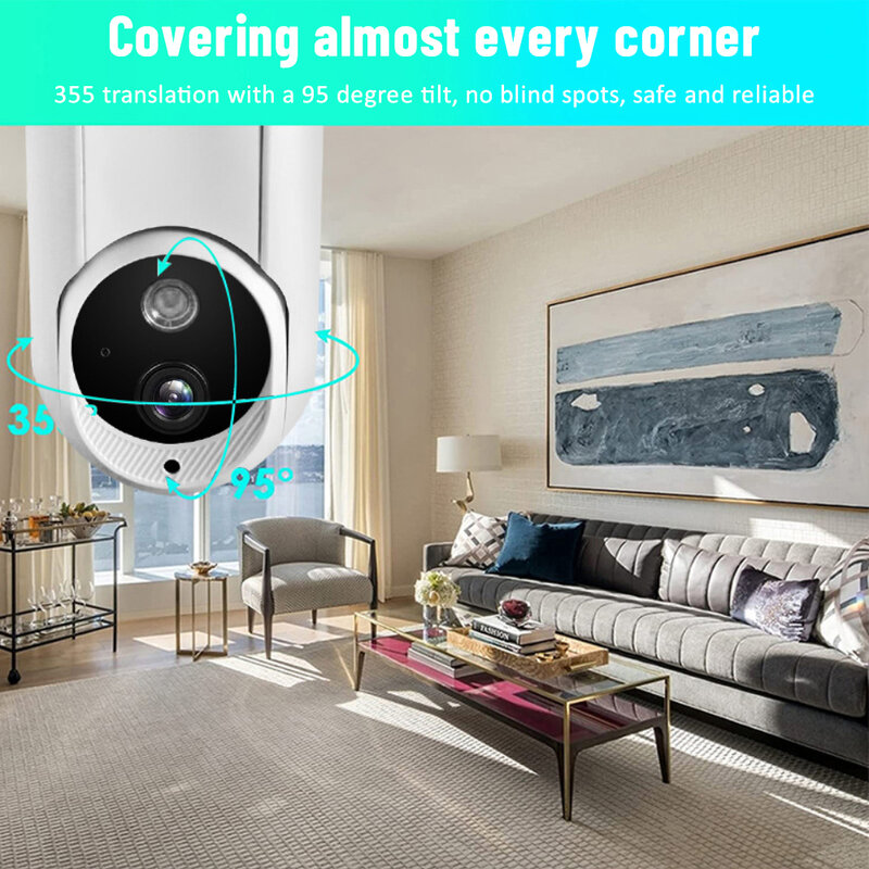 Überwachungs kamera Glühbirne Kopf Kamera zuverlässige HD-Überwachung Überwachungs kamera 1 Stück 1080p drahtlose Kamera Smart Home Kamera