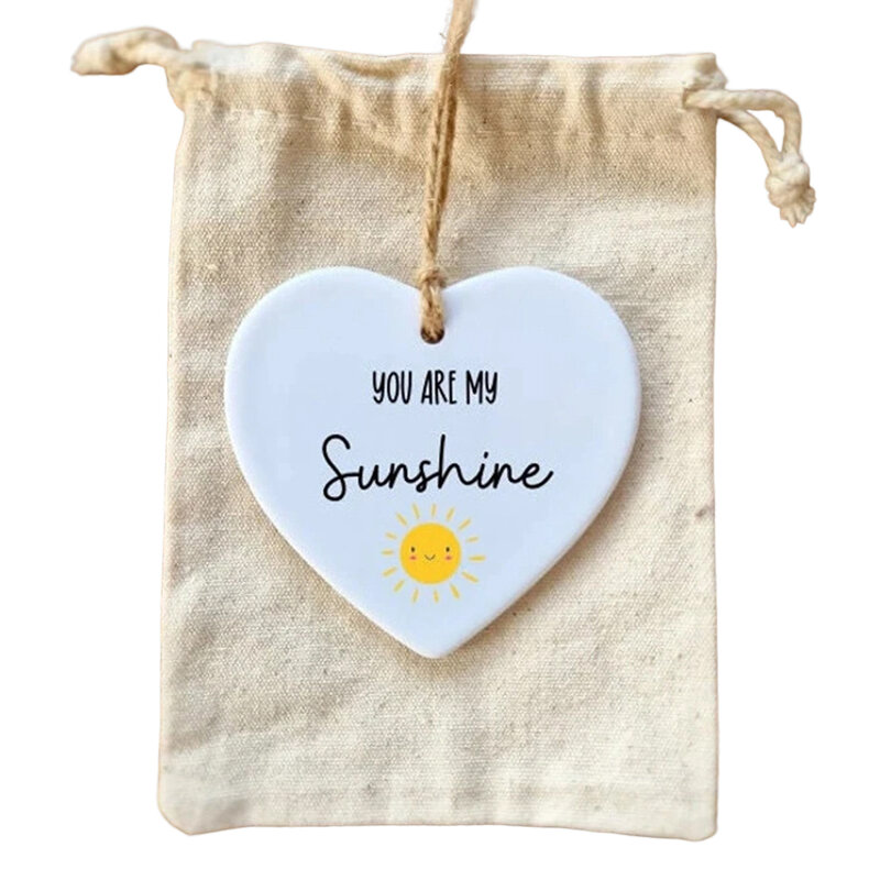 Acrylic Hanging Heart Plaque Never Forget The Difference You Make for Spring Summer Fall All Seasons THJ99