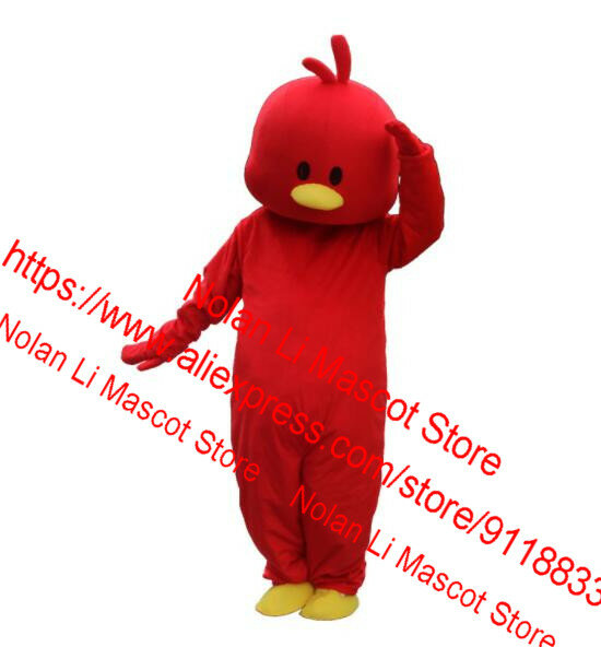 Costume de mascotte de canard rouge, bleu et jaune, joli filet de dessin animé, accessoires de Performance, jeu de rôle, fête d'anniversaire, taille adulte, 832