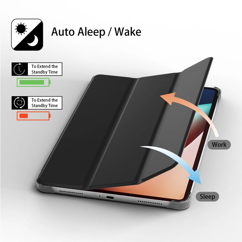 For Xiaomi Pad 5 Tablet Cover Auto Wake up Tri-fold Stand A Multi-Style Flat Tablet Protective Case For Xiaomi Mi Pad 5 Pro