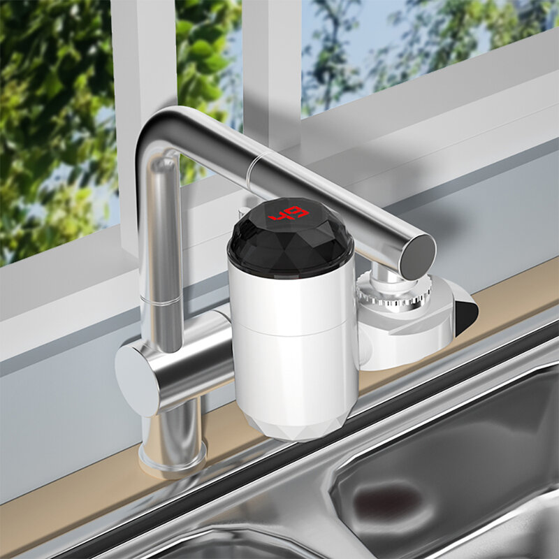NEUE Instant Elektrische Wasser Heizung mit LED Temperatur Display EU Stecker für Küche/Wc Instant Kalte Heizung Wasserhahn Heizung