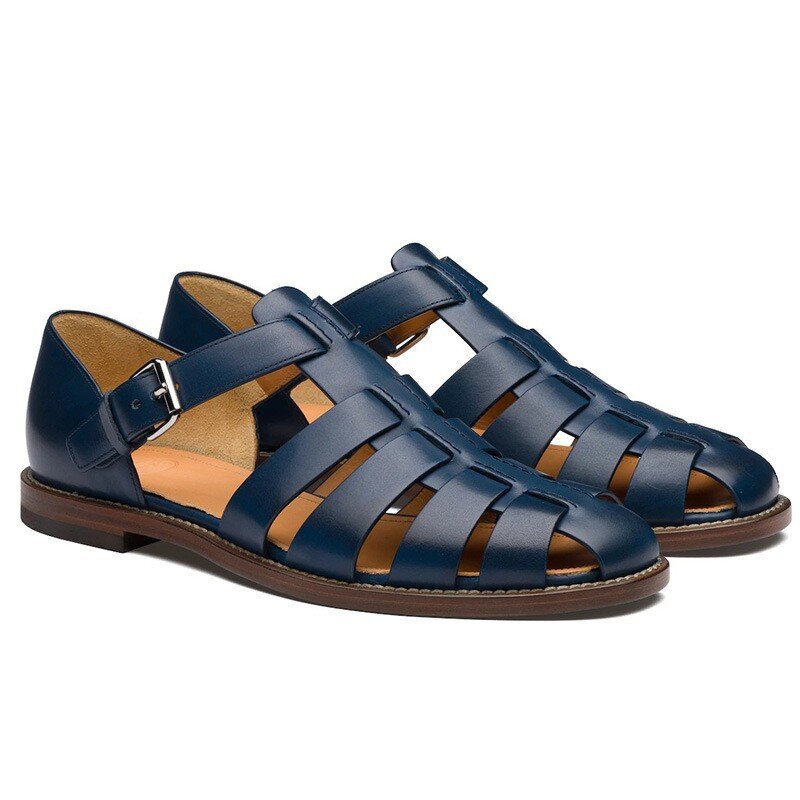 Sandálias de couro dos homens do verão sapatos de vestido de couro ao ar livre macio apontou formal sandálias de casamento clássico claro chinelos sandálias tênis