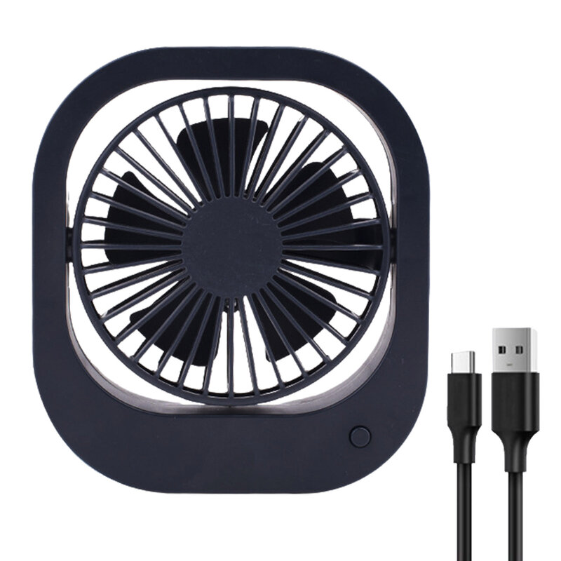 Portable Usb Rechargeable Fan Mini Desktop Fan 180 Degree 2-speed With Strong Wind  Quiet Rotating Fan For Home Bedroom