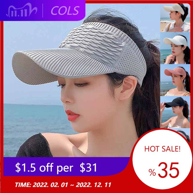 Sportowe kapelusze przeciwsłoneczne damskie oddychający kapelusz czapka męska regulowany klasyczny daszek ochrona UV Top pusty tenis Golf Running