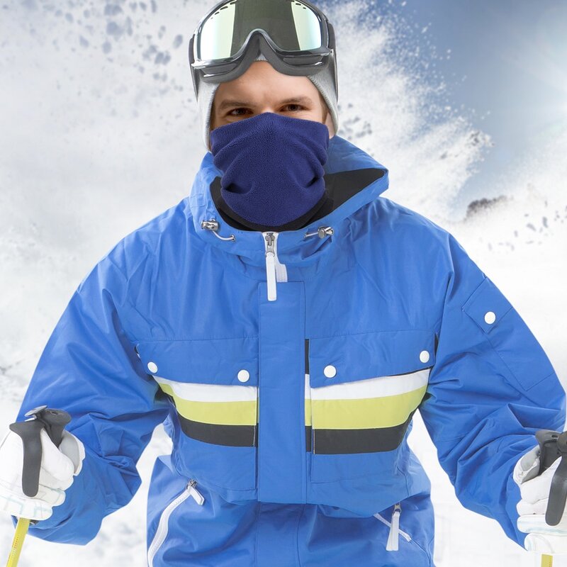 Calentador térmico de cuello para hombre, Bandana para esquí, máscara facial de tubo para senderismo, Snowboard, correr y montar en moto de nieve, bufanda de invierno