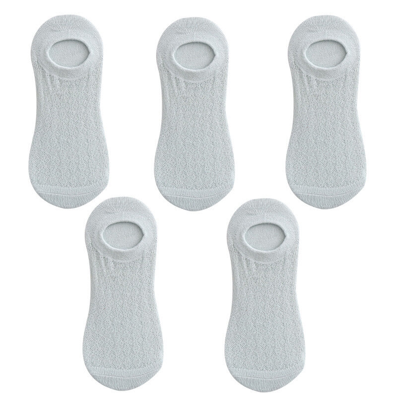 Calcetines tobilleros de algodón antideslizantes para mujer, medias cortas de malla, bonitos, a la moda, para verano, 5 pares, 2022