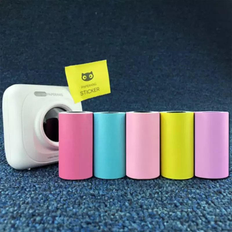 Mini rouleau de papier autocollant imprimable pour PeriPage A6, papier auto-adhésif thermique pour imprimante Photo PAPERANG P1/P2