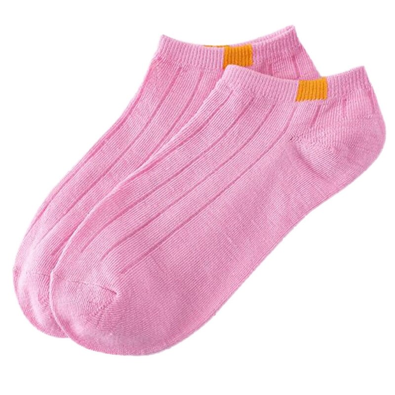 Chaussettes unisexes en coton à rayures pour femmes, 1 paire, courtes chevilles, coupe basse, décontractées, douces
