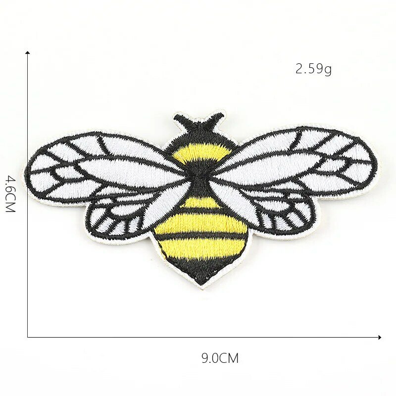 만화 작은 꿀벌 시리즈 다림질 패치 의류용 아플리케 모자 청바지 바느질 스커트 자수 패치 장식 스티커, 17 개