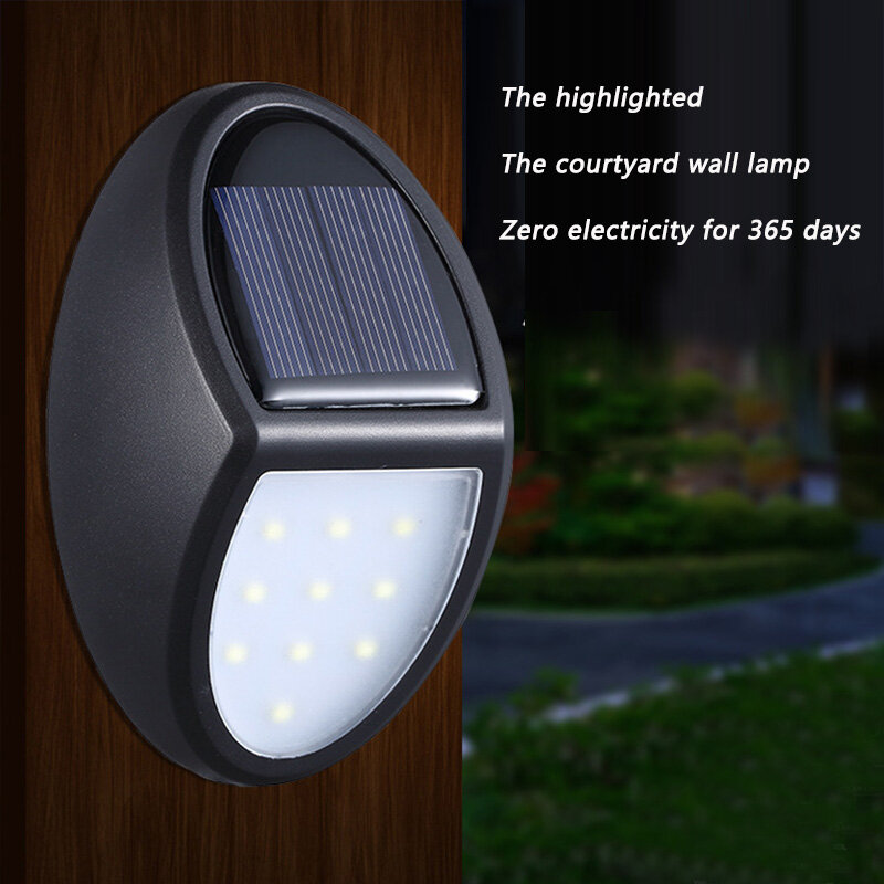 Luz Solar de pared con detección humana, lámpara de inducción controlada para exteriores, luces de jardín para porche, patio trasero, pasillo, Garten