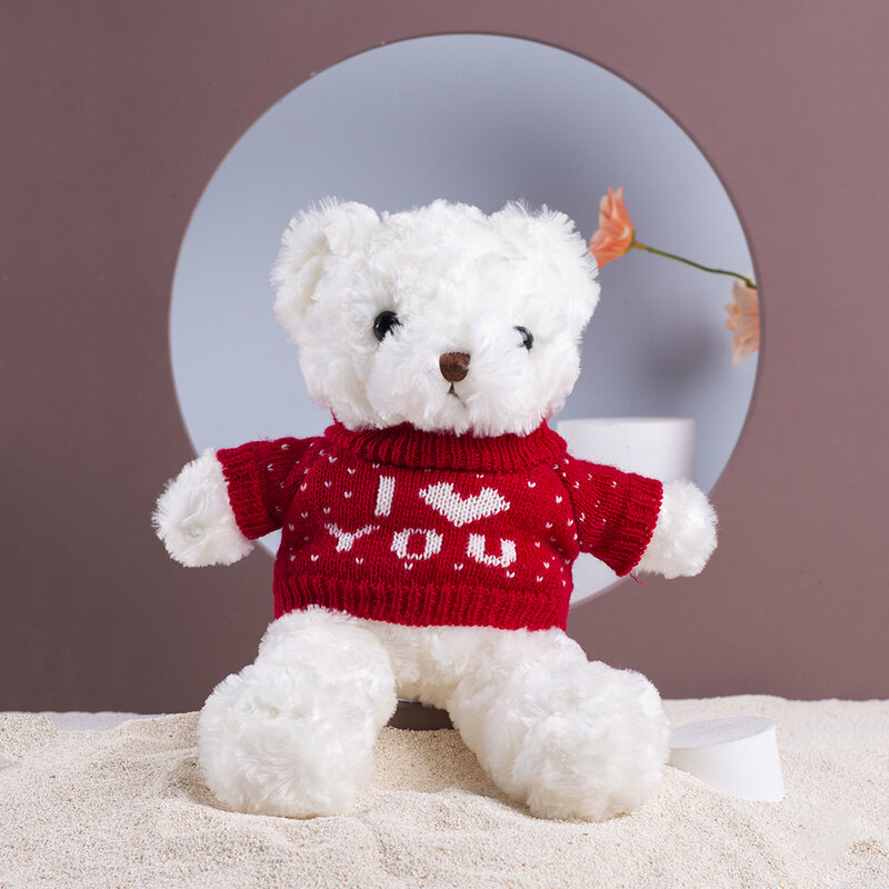 테디 베어 인형 봉제 장난감, 귀여운 스웨터 베개, 웨딩 베어, 어린이 휴일 선물, 어린이날 선물, 공장 도매