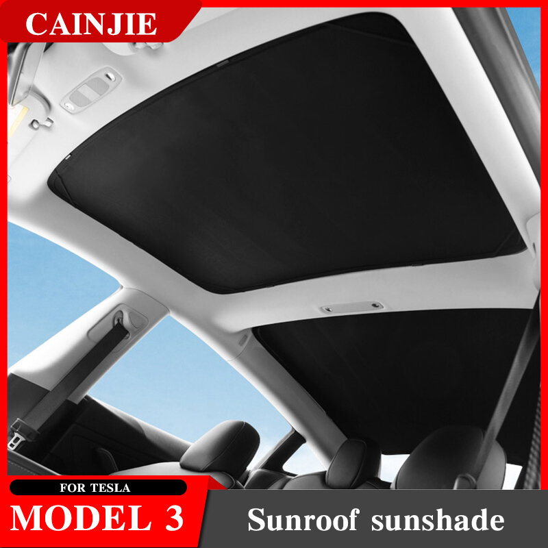 For Tesla Model 3 2022 Accessories Sun Shades Glass Roof Sunshade model Y Front Rear Sunroof Windshield shade net 2017-2021