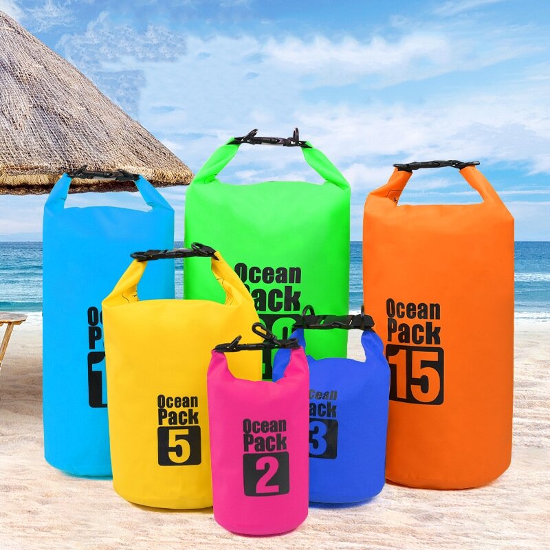Ocean Pack 2/3/5/10/15/20/30L Outdoor impermeabile Dry Bag per campeggio Drifting escursionismo nuoto Rafting kayak River Trekking