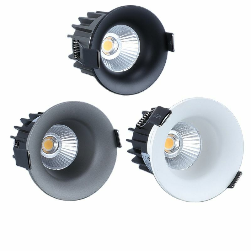 โคมไฟ LED หรี่แสงได้ COB Spotlight เพดาน AC85-265V 10W 12W 15W 18W ดาวน์ไลท์ห้องนั่งเล่น Shop เสื้อผ้าพิเศษ