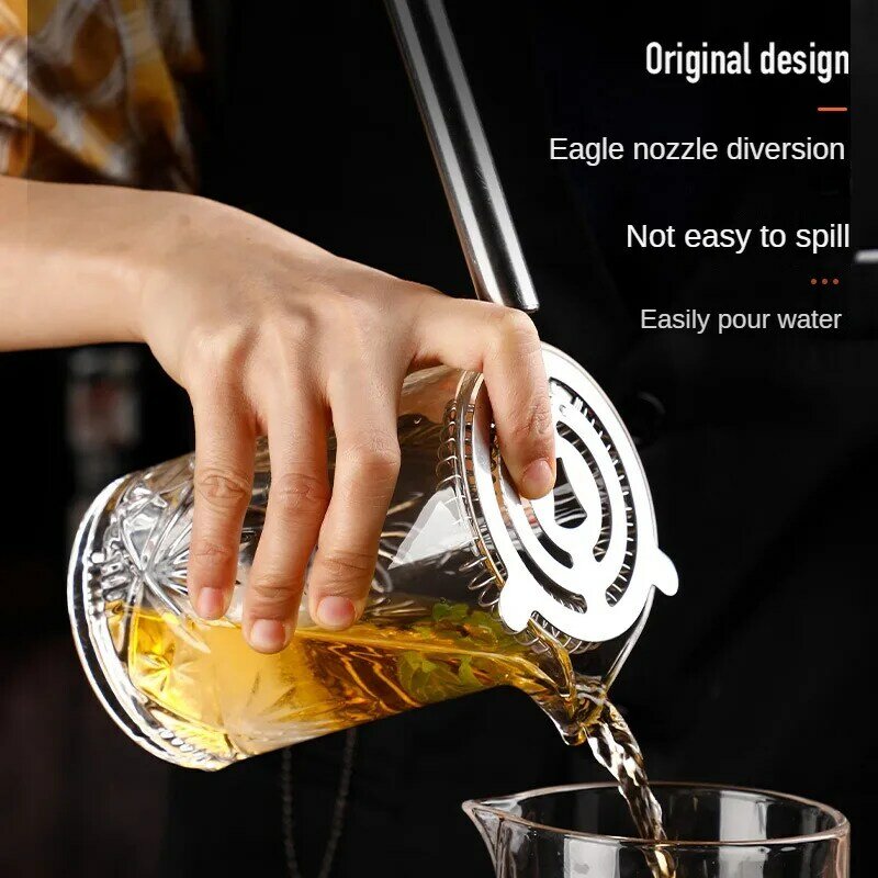 شاكر كوكتيل زجاجي أصلي على الطراز الياباني ، كوب خلط ، مثالي لهز المشروبات اللذيذة