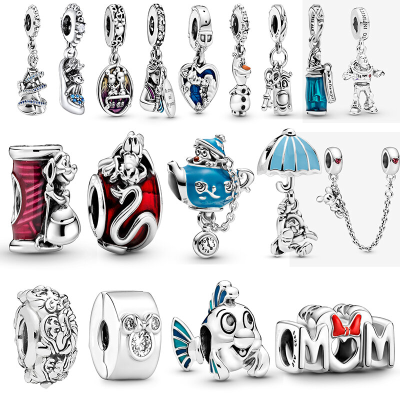 New Hot Selling Little Dog Cat And Princess Charm Beads Dangle Fit Pandora 925 Original Bracelet Silver Jewelry
