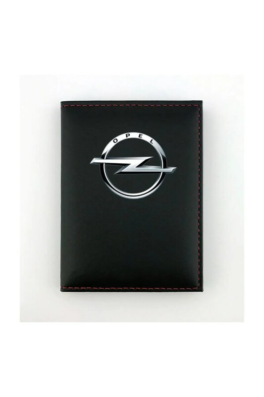 Opel – porte-monnaie noir pour permis de conduire, unisexe, imprimé de marque, Double plantation, porte-cartes, Durable, léger, élégant, pour voyage