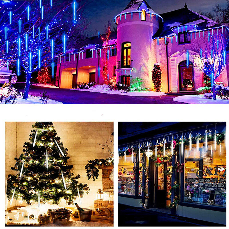 防水LED屋外シャワーライト,クリスマスパーティー,庭,休暇の装飾用の落下,おとぎ話