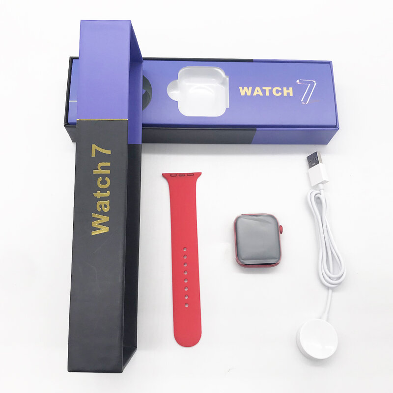 Recém chegados ws7 pro série 7 pulseira inteligente freqüência cardíaca de carregamento sem fio 6 cores diy relógio rosto novo relógio em 2022