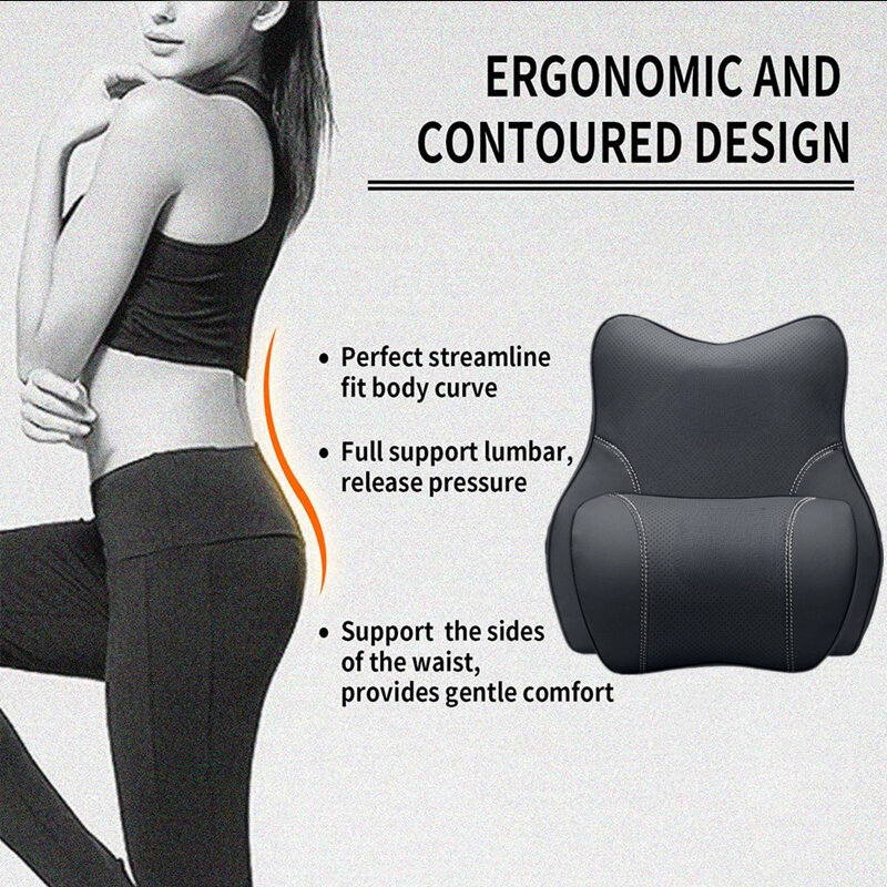 低反発サポート枕テスラモデル3 × s yシート腰椎フル保護クッションヘッドレスト腰サポートパッド