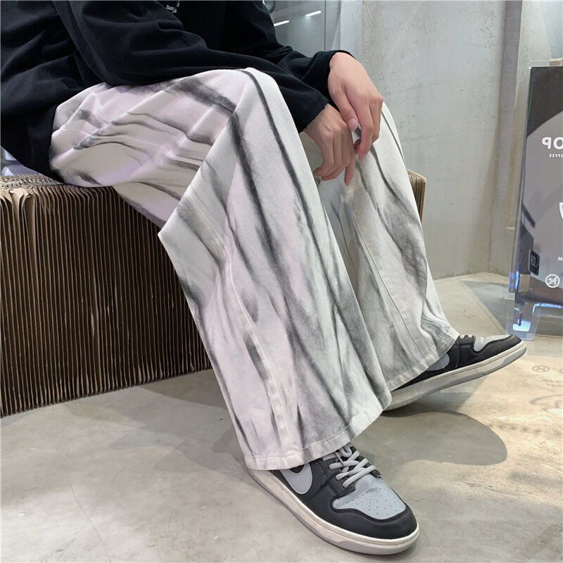 Уличные винтажные повседневные брюки в стиле хип-хоп, свободные прямые брюки 2022, модные мужские и женские новые прямые брюки