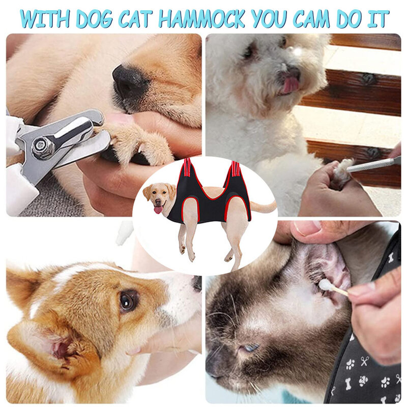 Cão gato rede é conveniente para cortar unhas aand secagem de cabelo casa acessórios para gatos e cães pet shop poda conjunto tesoura de unhas