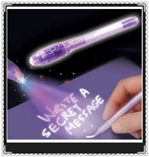 2022 Magic 2 In 1 UV Graffiti Black Light Combo Creative Stationery Invisible Ink Pen Marker pen Highlighter Office