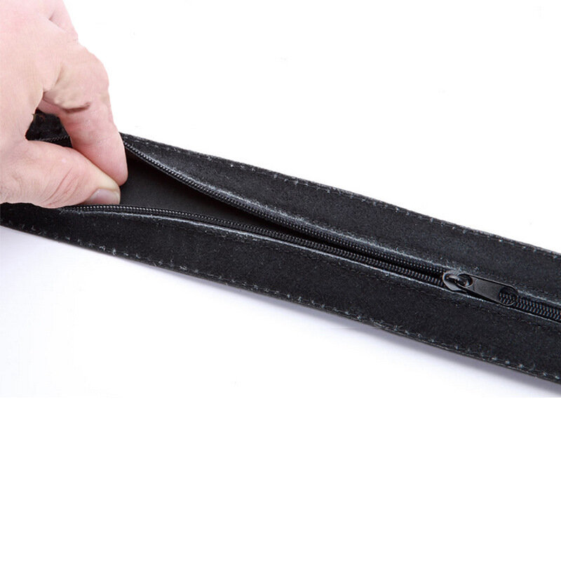 Designer Men's Zipper Wallet Belt Eco-Friendly PU Inner Clip Anti-theft Zipper Pin Buckle Jeans Trousers Casual Belt