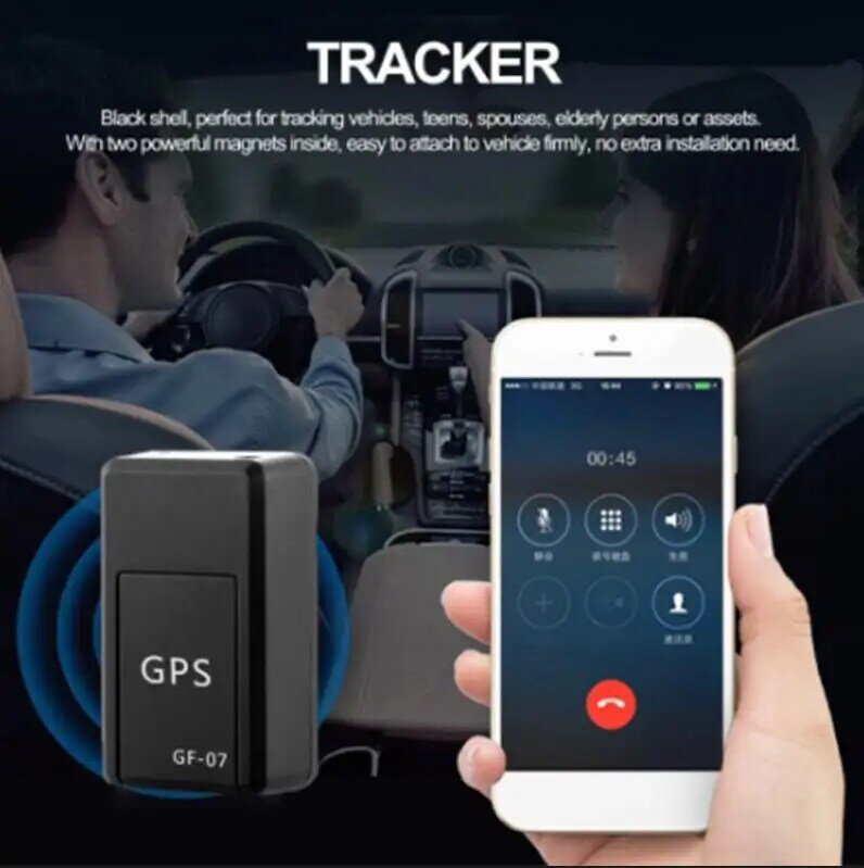 2022 Magnetik GF07 Perangkat Pelacak GPS GSM Mini Pelacak Lokasi Waktu Nyata GPS Mobil Motor Monitor Pelacak Remote Control