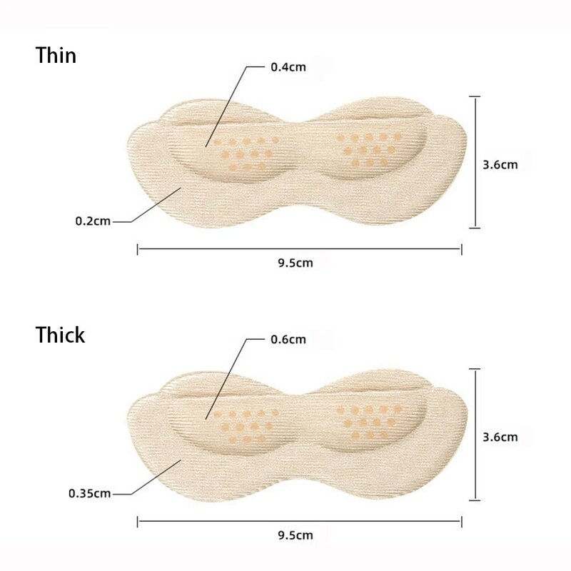 Invisible Heel Pads Insert Sticker For Shoes Reducer Filler High Heels Liner Protector Heel Pain Relief Self-adhesive Cushion