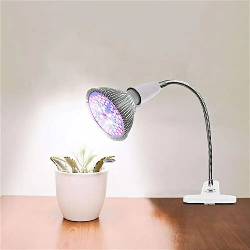 Eu us Stecker 360 Grad flexible Schreibtisch lampen fassung e27 Sockel Lampen fassung Schwanenhals-Clip-On-Kabel mit Ein-Aus-Schalter für Heim pflanze