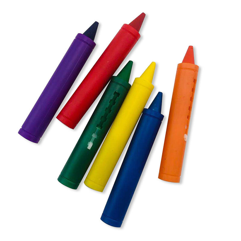 Juego de crayones borrables para baño, juguete de grafiti lavable, pluma para garabatos para bebés y niños, juguete educativo creativo, 6 unids/set