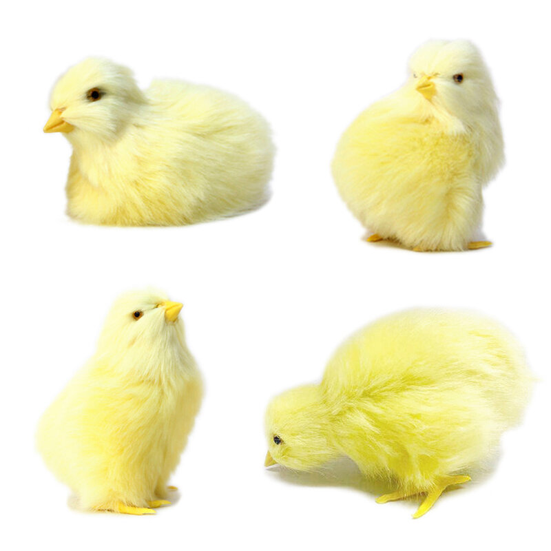 New Simulation Lovely Plush Chick Egg Toy Easter Realistic Animal Doll Kids Birthday Christmas Gift Early Education Cognition