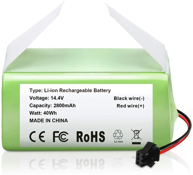 14.4V6800mAh Li-ion battery for Conga 990, 1090 Tesvor X500 Ecovacs Deebot N79 N79S DN622 Eufy RoboVac 11 11S RoboVac 30 etc