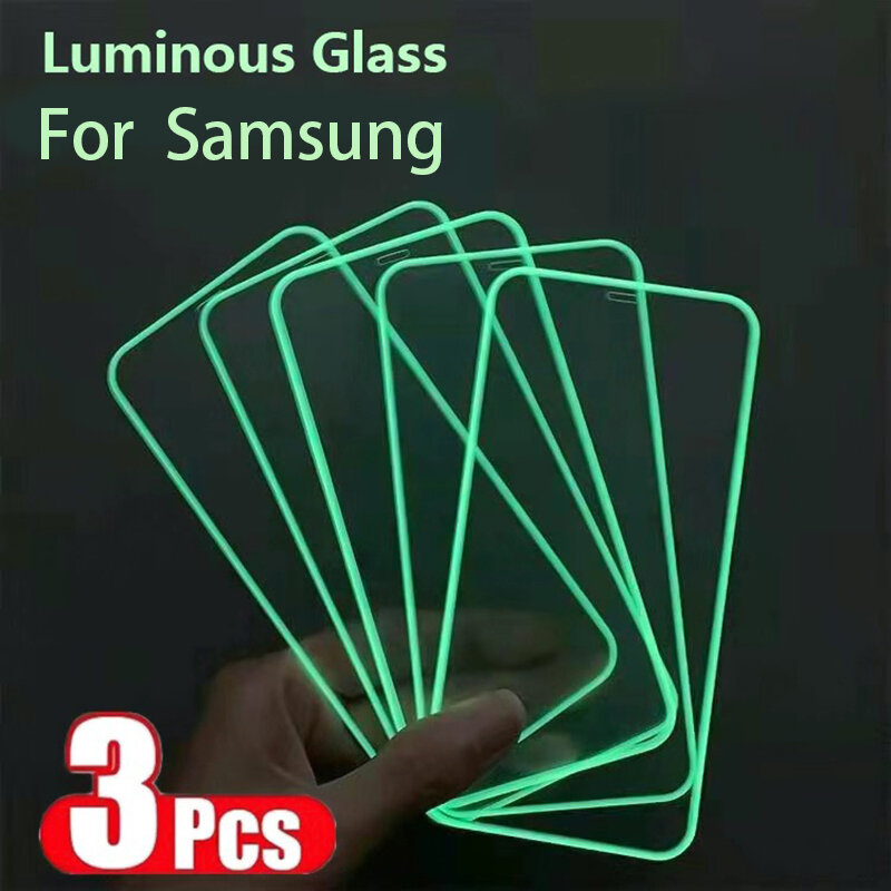 Светящийся протектор экрана для Samsung Galaxy A51 A31 A41 A21 A30 A10 A40 A20 A02 A11 A12 A22 светящееся защитное закаленное стекло