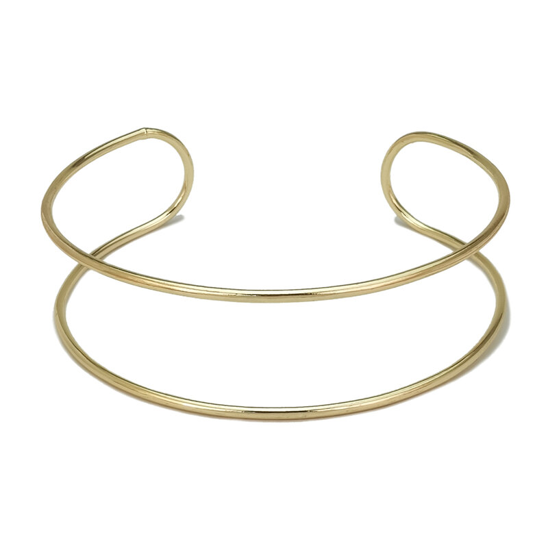 MANILAI Two Metal Line Rigid Gold Color Chocker Bib Neck Torques Choker  Necklaces For Woman 2023 Collar Statement Jewelry Bijoux