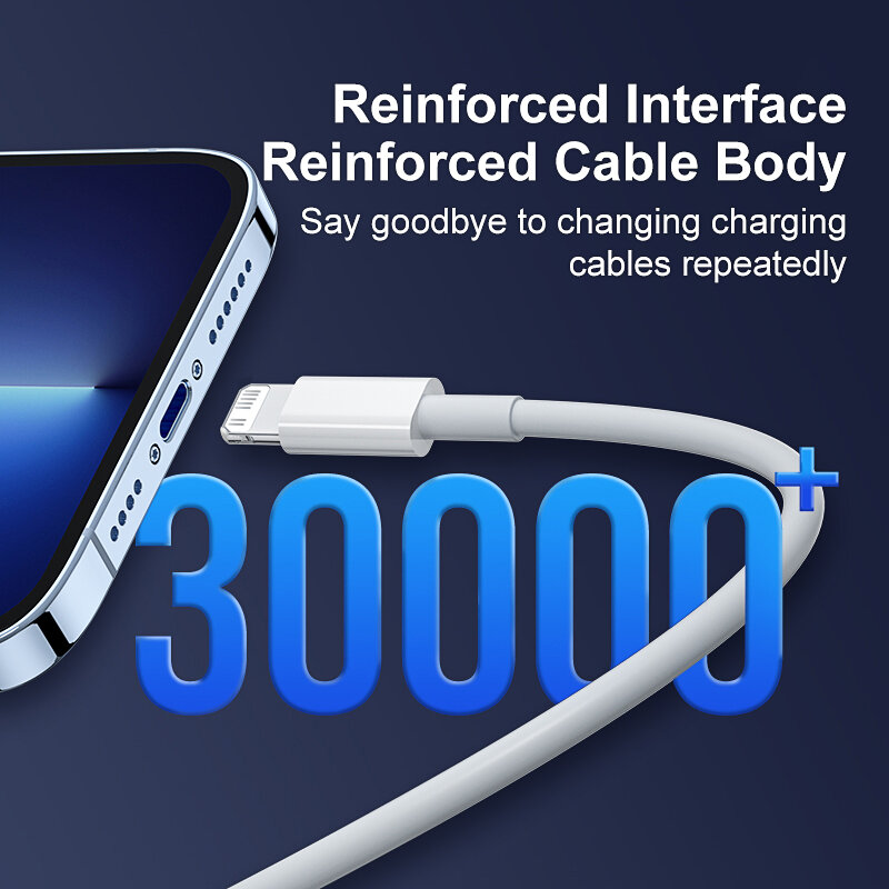 Câble Original 20W Type C pour recharge rapide et Date, cordon de chargeur pour iPhone 13 12 11 14 Pro Max Mini XS Max 7 8 Plus iPad