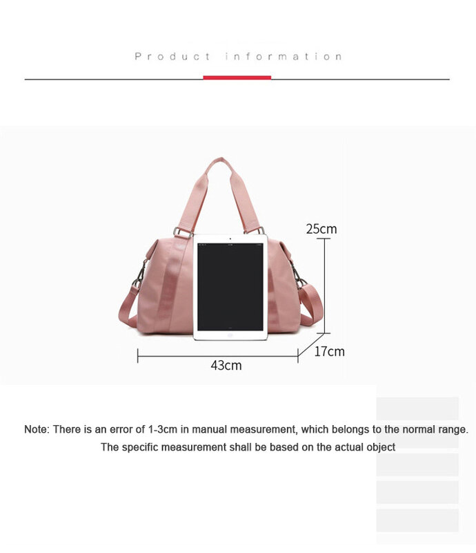 With Logo Casual Fitness Handbag Dry Wet Separation High Capacity Sports Bag  6-colors Waterproof Multifunctional Travel Bag