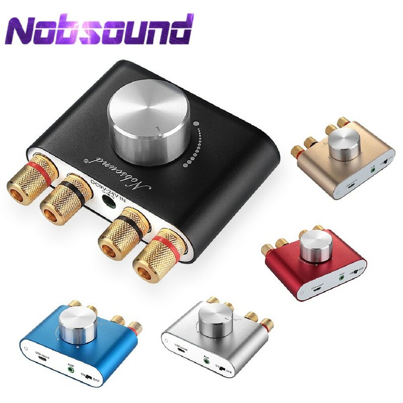 Nobsound – Mini amplificateur numérique Bluetooth 5.0 HiFi TPA3116, Audio stéréo, 2.0 canaux, puissance 100W