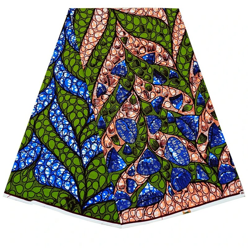 Tela africana con estampados de cera para patchwork, tela africana de algodón, tela ankara de cera real para ropa, 6 yardas